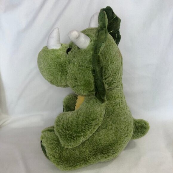 Kellytoy Green Triceratops Dinosaur Xtra Soft Luxe Fur Stuffed Plush Animal - Picture 5 of 13